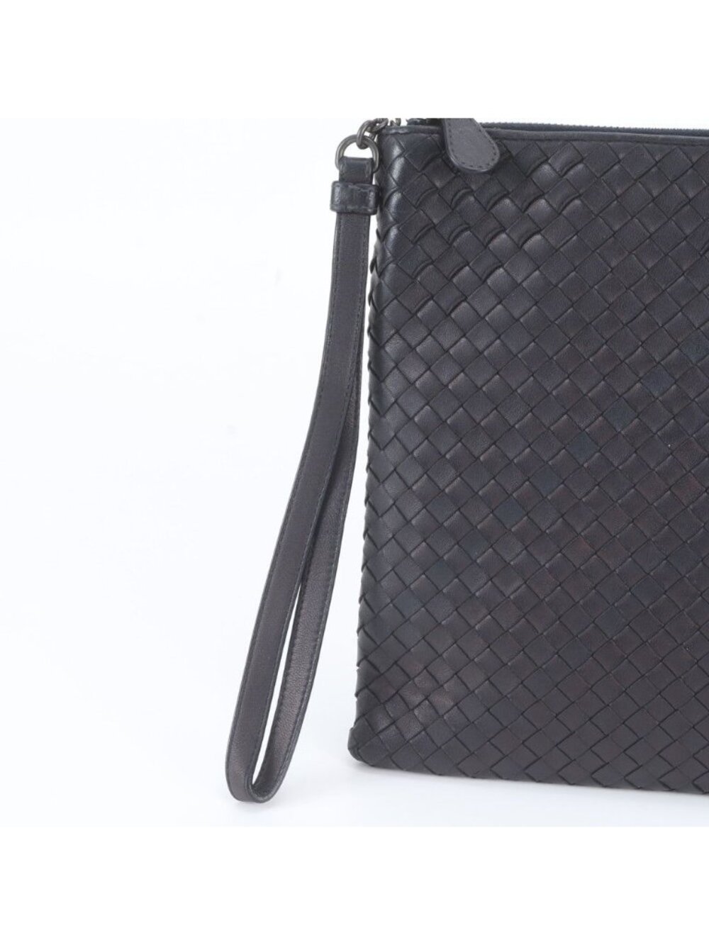 Bottega Veneta Intrecciato Leather Clutch Pouch Black - Picture 2 of 11